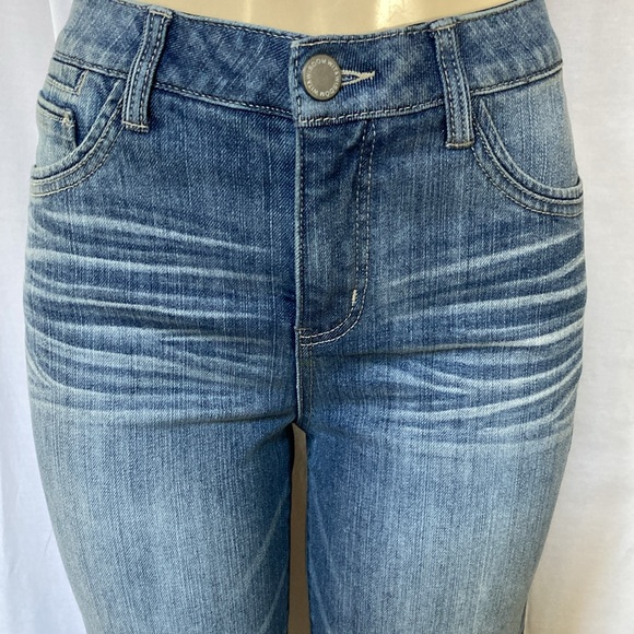WIT & WISDOM Jeans Women’s Tummy Control Size 6 Crop Skinny Frayed Hem NWOT - Picture 9 of 10
